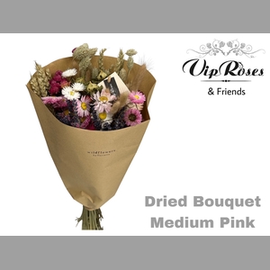 DRIED BOUQUET MEDIUM PINK x10