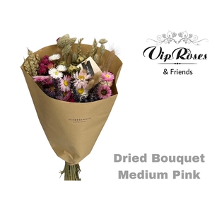 Dried Bouquet Medium Pink X10