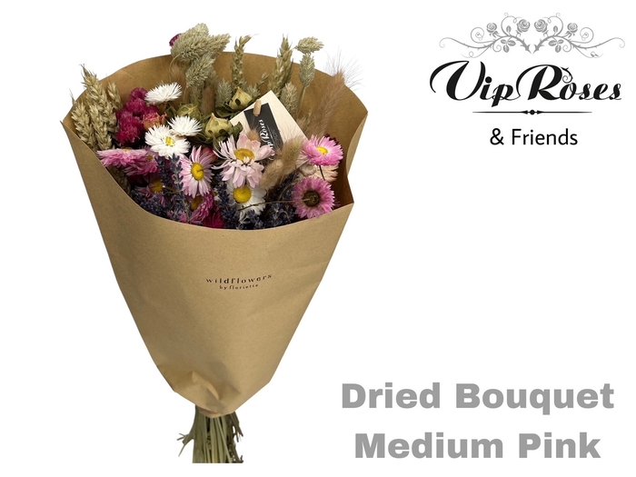 Dried Bouquet Medium Pink X10