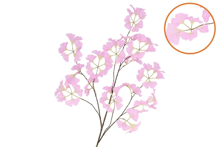 Silk Ginkgo Purple 130cm Nm