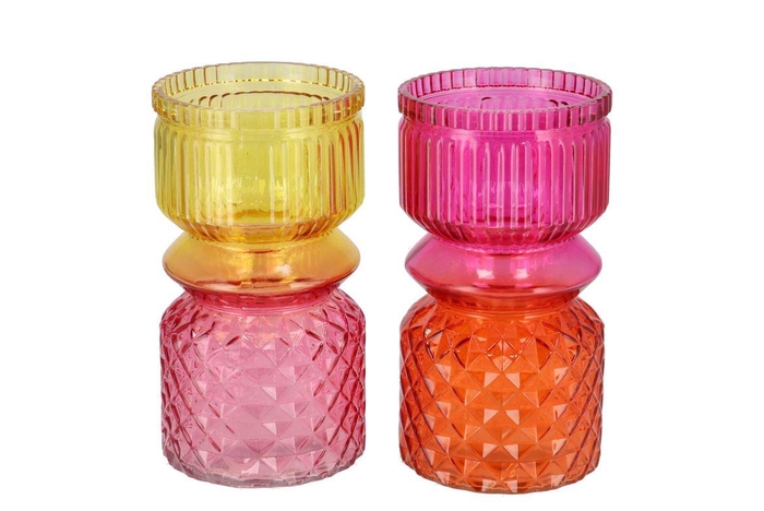 <h4>Lynn Colourfull Mix Vase Ass 11x20cm</h4>