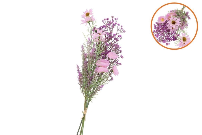 <h4>Silk Poppy Rudbeckia Wildflowers Purple 78cm</h4>