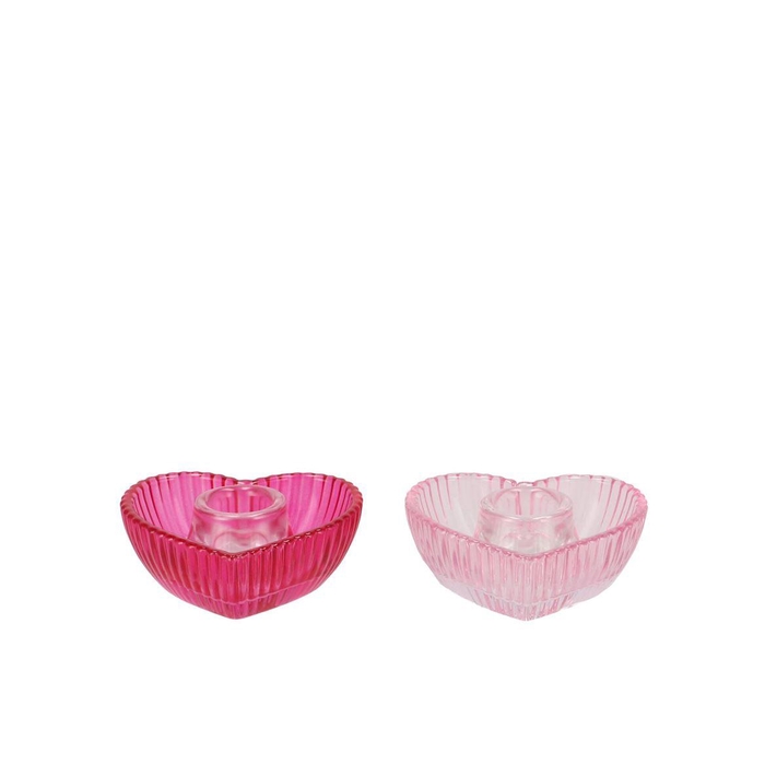 <h4>Amour Fuchsia Mix Candle H Heart Ass 9x8x4cm</h4>