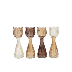 Bicolore Natural Brown Mix Tulip Vase Ass 7x18cm