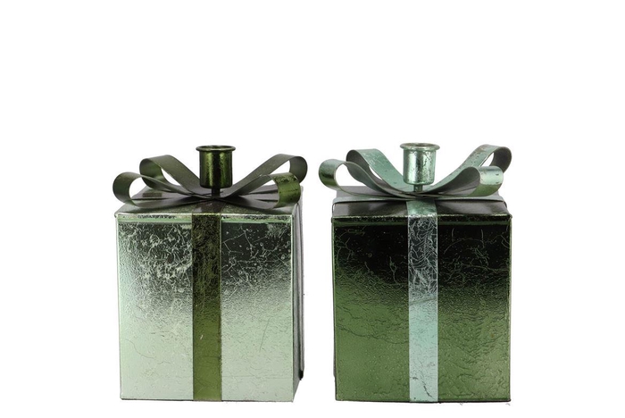 <h4>Glam Nordic Green Mix Candle Holder Ass 9x14cm</h4>