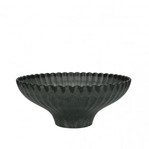 Kunststof Melam schaal ribbed d24*10cm