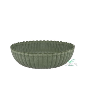 MELAMINE BOWL GREEN 25X25X9CM