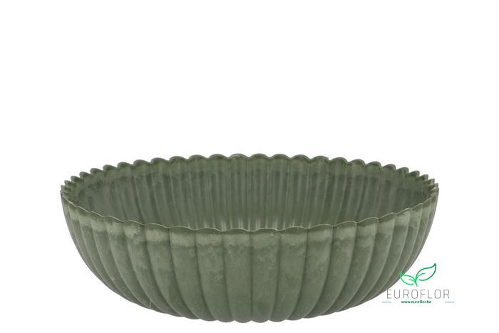MELAMINE BOWL GREEN 25X25X9CM