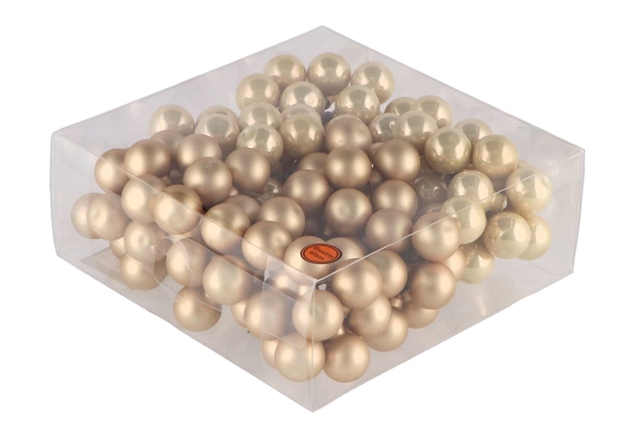 <h4>Glass Ball Combi Champagne 25mm P/144</h4>