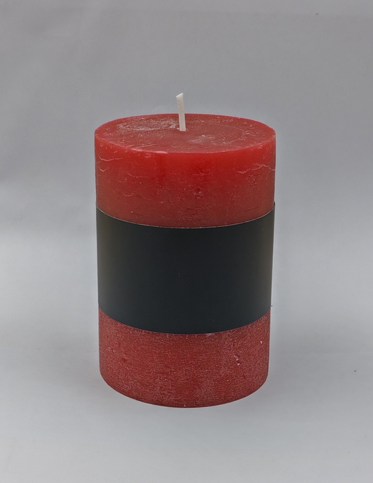 <h4>DF11-731280200 - Pillar candle Lucian d6.8xh9.5 rustic red</h4>