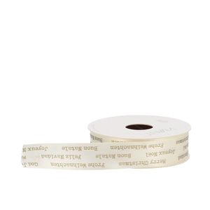 Ribbon Festive Ivory 15mx25mm