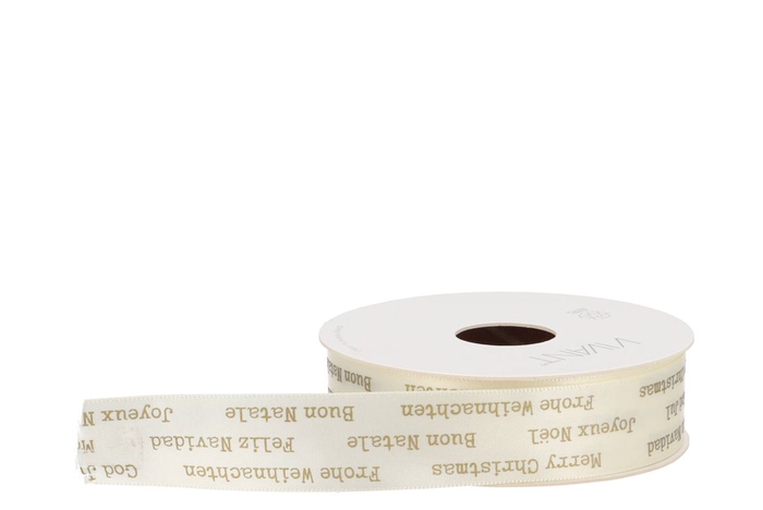 <h4>Ribbon Festive Ivory 15mx25mm</h4>