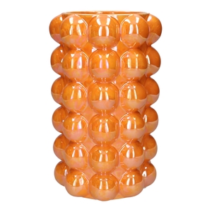 DF03-666721100 - Vase Bubbly d15xh24 orange+pearl