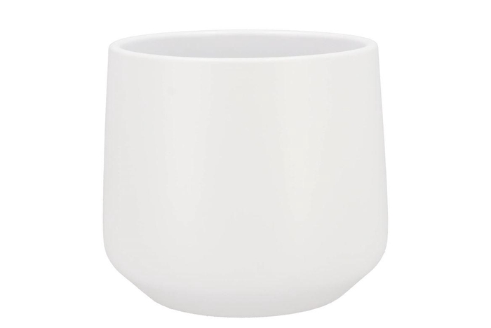 <h4>Ceramic White Matt Pot Berlin 18cm</h4>