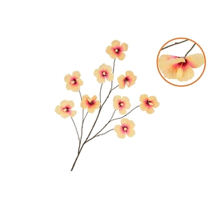 Silk Hibiscus Peach 125cm