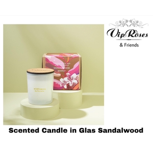 SCENTED CANDLE IN GLASS SANDALWOOD