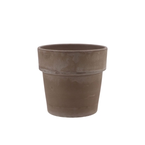 Terra Cylinder Pot Grey Siliconised 13x13cm