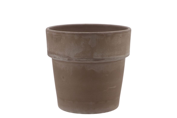 <h4>Terracotta Choco Cilinderpot 13x13cm</h4>