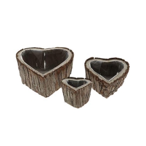 Planter Bark Heart S3 L27W24H12
