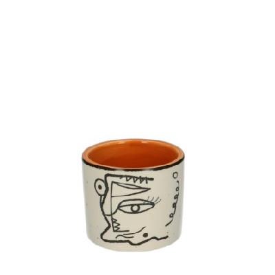 <h4>Opruiming Keramiek Face cilinder d08*7cm</h4>