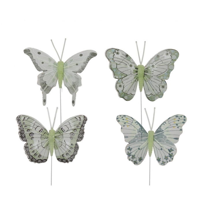 <h4>Vlinder/draad 8cm x12</h4>