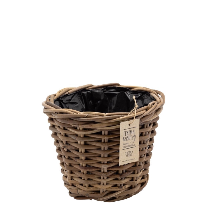 <h4>Manden Rotan Terima pot d14*12cm</h4>