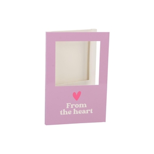 Gift Tile Card From The Heart Lilac 21x14x1cm