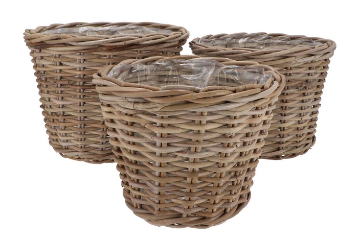 <h4>Rattan Kuboo Basket S/3 21x20/25x21/28x22cm</h4>
