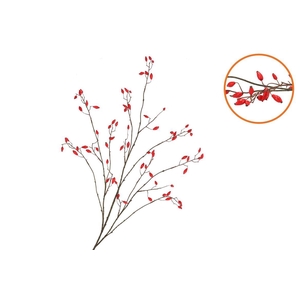 Silk Rosebottle Fiery Red 133cm