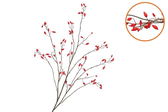<h4>Silk Rosebottle Fiery Red 133cm</h4>