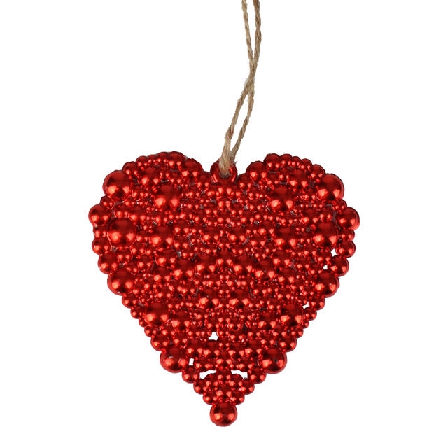 <h4>Hanger hart bubbles 7x8cm + 16cm touw rood</h4>