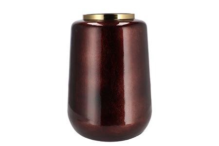 <h4>Julie Scottish Brown Vase Cilinder Iron 33x32x40cm</h4>