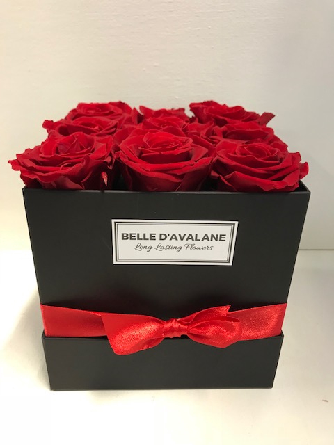 Flowerbox vk 15cm zwart/rood