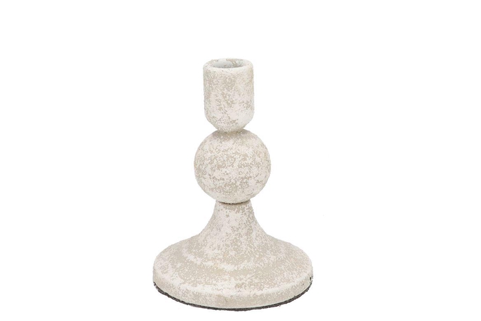 Kaya White Candle Holder 11x15cm