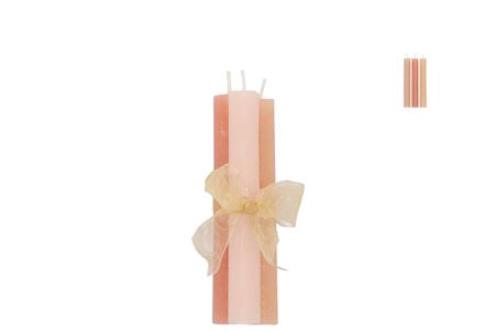 <h4>Candle Frosty Taper Warm Sand Mix 2x15cm</h4>