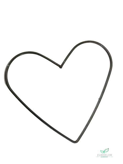 METAL FRAME HEART SINGLE 25x20cm