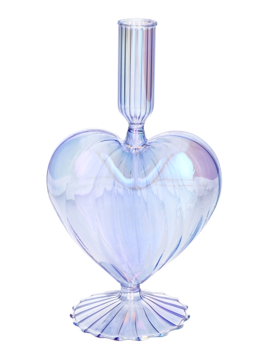 <h4>DF02-730704800 - Candle hldr Lovely 12x8.5x21 lavender+pearl</h4>