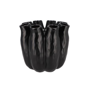 Luna Black Tube Vase 24x24cm Nm