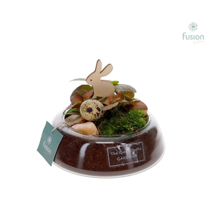 Green Bottle Christel Small Pasen met Fittonia