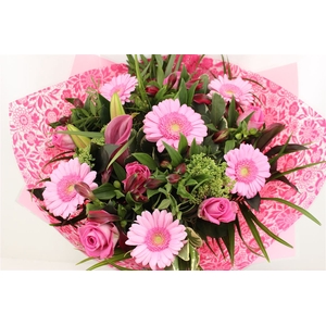 Boeket Roos Groot Roze