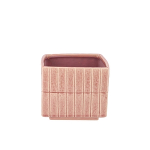 Mirre Old Pink Cube Pot 8x8x7cm
