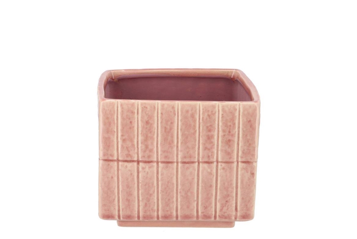 <h4>Mirre Old Pink Cube Pot 8x8x7cm</h4>