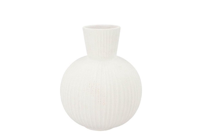 <h4>Jill White Vase Structure 18x18x22cm</h4>