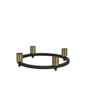 Ariana Black/gold 4x Candle Holder 20x20x7cm