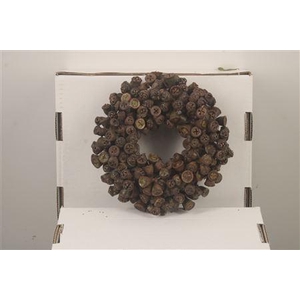 Wreath Euca Clock 20cm