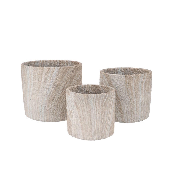 <h4>Monty Sand Pot Cilinder S/3 20x19/18x16/14x13cm</h4>