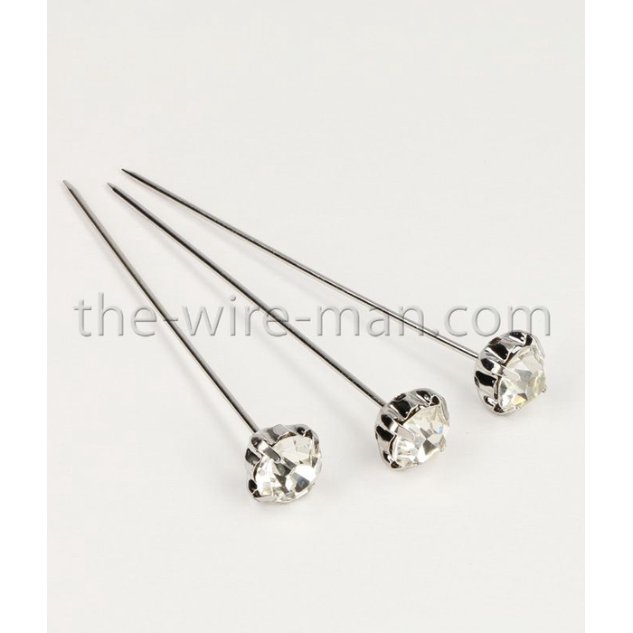 <h4>DIAMOND PINS ZILVER 9MM 12PCS</h4>