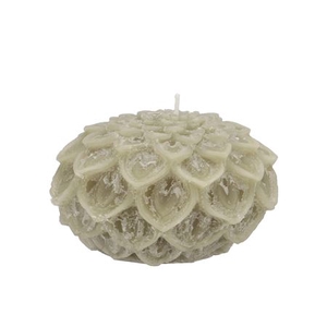 CANDLE DAHLIA PISTACHE 12X8CM