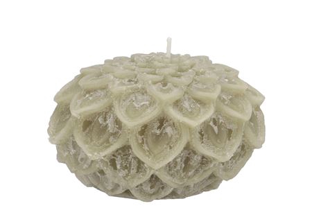 <h4>CANDLE DAHLIA PISTACHE 12X8CM</h4>