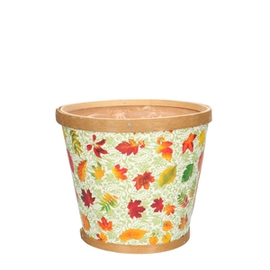 Herfst Hout blad pot d17*15cm